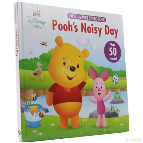 Disney Baby Poohs Noisy Day Press The Page Sound Book - Pi Kids [KSIĄŻKA]