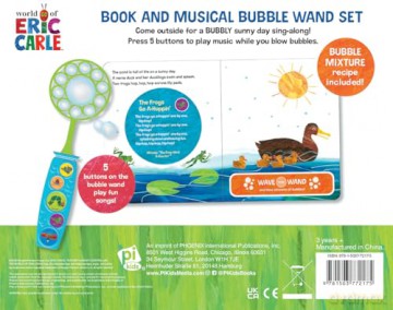 Eric Carl Bubble Wand Songbook Very Sunny Day Sound Book Set - Pi Kids [KSIĄŻKA]