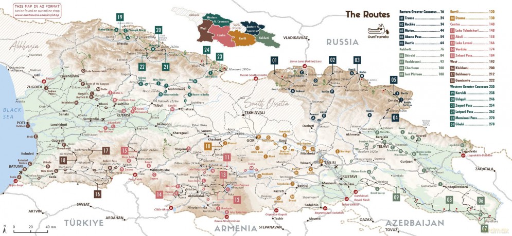 Explore Georgia - 24 of the best off-road routes - 4x4, van, bike and cycle: Georgia Travel Guide Book - Caucasus [KSIĄŻKA]
