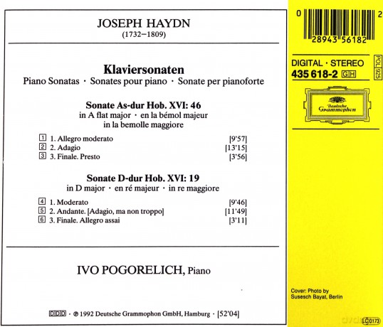 Pogorelich: Haydn:Piano Sonatas [CD]