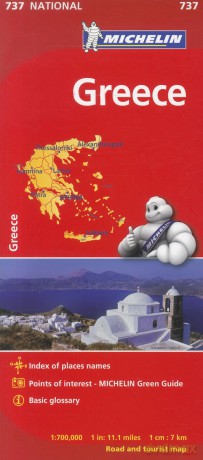 Greece - Michelin National Map 737: Map (Maps/Country (Michelin)) - Michelin [KSIĄŻKA]