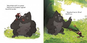 Grumpy Monkey Spring Fever: Includes Fun Stickers! - Suzanne Lang [KSIĄŻKA]