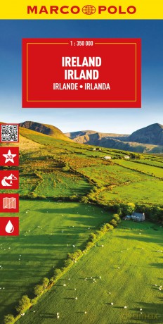 Ireland Marco Polo Map:1:350 000 (Marco Polo Maps): wegenkaart 1:350 000 [KSIĄŻKA]