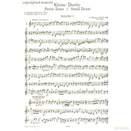 Jacques-Féréol Mazas: Kleine Duette 1 Op.38: Violin Duet: Instrumental Work - Jacques-F R O Mazas [KSIĄŻKA]