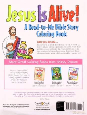 Jesus Is Alive: A Read-To-Me Bible Story Coloring Book (Coloring Books) - Shirley Dobson [KSIĄŻKA]