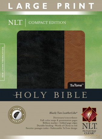 Large Print Compact Bible-NLT (Large Print Compact Edition: NLT) [KSIĄŻKA]