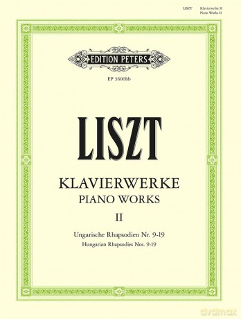 Liszt: Piano Works Vol.2: Hungarian Rhapsodies Nos. 9-19 (EP3600BB) (Edition Peters) - Franz Liszt [KSIĄŻKA]