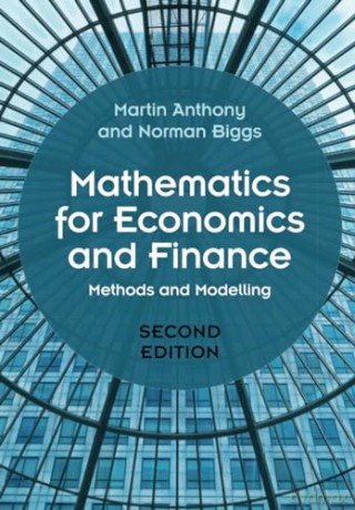 Mathematics for Economics and Finance: Methods and Modelling - Martin Anthony [KSIĄŻKA]