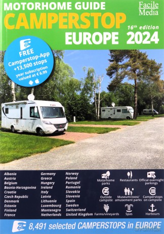 Motorhome guide Camperstop Europe 2024 30 countries GPS - Facile [KSIĄŻKA]