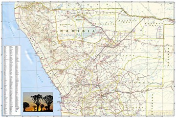 Namibia Map: Travel Maps International Adventure Map (National Geographic Adventure Map) [KSIĄŻKA]