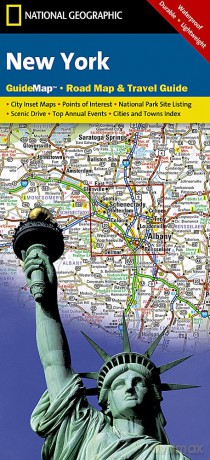 New York Map: State Guide Maps (National Geographic Guide Map) - Unknown [KSIĄŻKA]