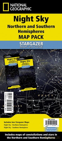 Night Sky - Northern and Southern Hemisphere Map Bundle (Stargazer folded Map) (National Geographic Reference Map) [KSIĄŻKA]