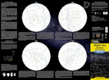 Night Sky - Northern Hemisphere Map (Stargazer folded map) (National Geographic Reference Map) [KSIĄŻKA]