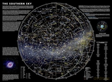 Night Sky - Southern Hemisphere Map (Stargazer folded Map) (National Geographic Reference Map) [KSIĄŻKA]