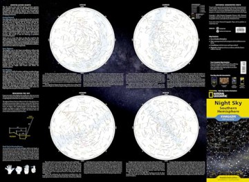 Night Sky - Southern Hemisphere Map (Stargazer folded Map) (National Geographic Reference Map) [KSIĄŻKA]