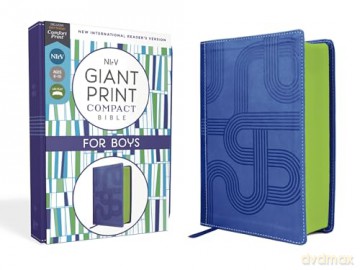 NIrV, Giant Print Compact Bible for Boys, Leathersoft, Blue, Comfort Print: New International Reader's Version, Blue, Leathersoft, Giant Print Compact Bible for Boys, Comfort Print [KSIĄŻKA]