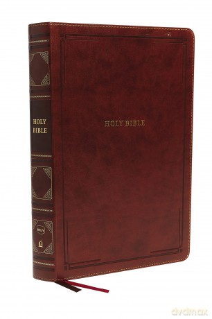NKJV Holy Bible, Super Giant Print Reference Bible, Black Genuine Leather, 43,000 Cross References, Red Letter, Comfort Print: New King James Version: Holy Bible, New King James Version [KSIĄŻKA]