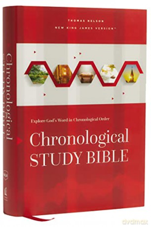 NKJV, Chronological Study Bible, Leathersoft, Black, Comfort Print: Holy Bible, New King James Version [KSIĄŻKA]