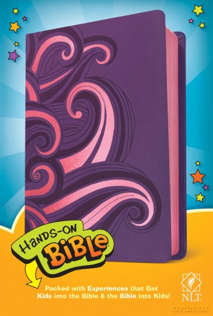 NLT Hands-On Bible (LeatherLike, Purple/Pink Swirls): New Living Translation, Purple/Pink Swirls, Leatherlike, Childrens [KSIĄŻKA]
