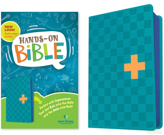 NLT Hands-On Bible, Third Edition (Leatherlike, Blue Check Cross): Nlt Hands-on Bible - Leatherlike, Blue Check Cross: New Living Translation, Blue Check Cross, Leatherlike [KSIĄŻKA]