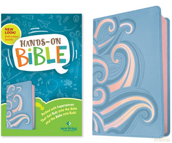 NLT Hands-On Bible, Third Edition (Leatherlike, Periwinkle Pink Waves): Nlt Hands-on Bible - Leatherlike, Periwinkle Pink Waves: New Living Translation, Periwinkle Pink Waves, Leatherlike [KSIĄŻKA]