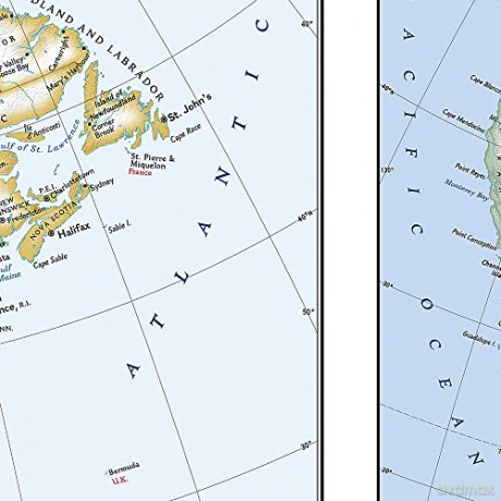 North America With Flags and Facts Map (National Geographic Reference Map) [KSIĄŻKA]