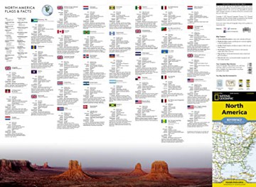 North America With Flags and Facts Map (National Geographic Reference Map) [KSIĄŻKA]