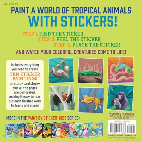 Paint by Sticker Kids: Rainforest Animals [KSIĄŻKA]