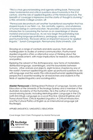 Posthumanist Applied Linguistics - Alastair Pennycook [KSIĄŻKA]