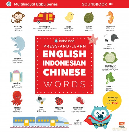 Press-and-Learn English Indonesian Chinese Words Sound Book - Marshall Cavendish [KSIĄŻKA]
