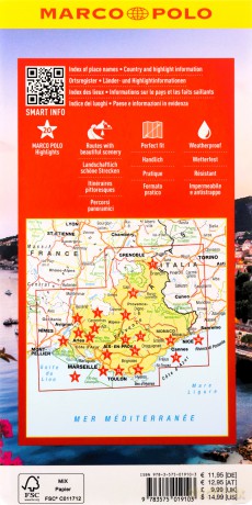 Provence, Alps, Cote d'Azur Marco Polo Map: Marco Polo Highlights [KSIĄŻKA]