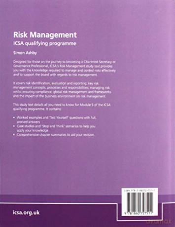 Risk Management: ICSA qualifying programme: Qualifying programme study text [KSIĄŻKA]