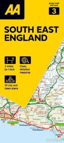 Road Map South East England (AA Road Map Series 3) (AA Road Map Britain) Map - Folded Map. 3 miles to 1 inch.: 1:200000 (AA Road Map Britain series) [KSIĄŻKA]