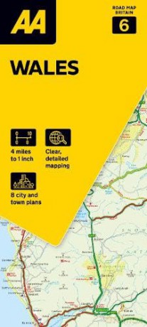Road Map Wales (AA Road Map Series 6) (AA Road Map Britain) Map - Folded Map. 3 miles to 1 inch.: 1:200000 (AA Road Map Britain series): 1:250000 [KSIĄŻKA]