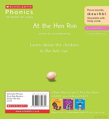 Scholastic Phonics for Little Wandle: At the Hen Run (Set 2). Decodable phonic reader for Ages 4-6. Letters and Sounds Revised - Phase 2 (Phonics Book Bag Readers Non-fiction) - Hemming Alice [KSIĄŻKA]