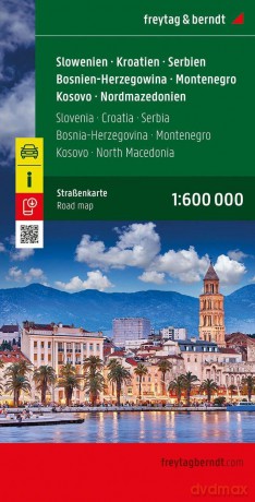 Slovenia - Croatia - Serbia - Montenegro Bosnia Herzegovina: Westlicher Balkan, mit Infos [KSIĄŻKA]