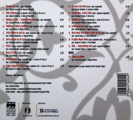 Krystyna Prońko: Poranne łzy i inne tęsknoty [CD]