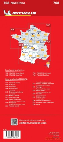 Southwestern France 2024 - Michelin National Map 708: Map - Michelin [KSIĄŻKA]