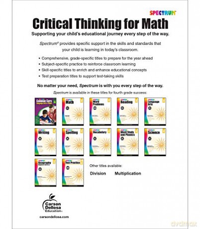 Spectrum Critical Thinking for Math, Grade 4: Volume 46 - Spectrum [KSIĄŻKA]