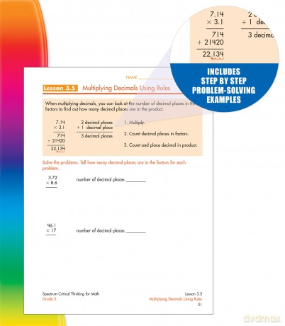 Spectrum Critical Thinking for Math, Grade 5 - Spectrum [KSIĄŻKA]