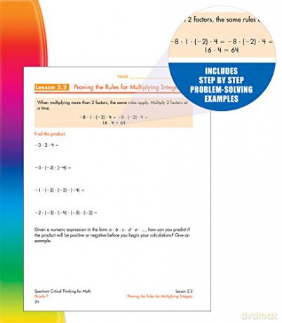 Spectrum Critical Thinking for Math, Grade 7: Volume 49 - Spectrum [KSIĄŻKA]