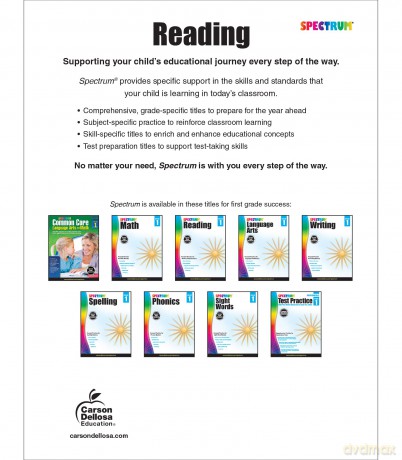 Spectrum Reading Workbook, Grade 1: Volume 20 - Spectrum [KSIĄŻKA]
