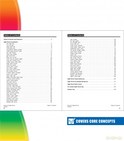 Spectrum Sight Words, Grade 1 - Spectrum [KSIĄŻKA]