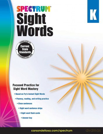 Spectrum Sight Words, Grade K: Volume 104 - Spectrum [KSIĄŻKA]
