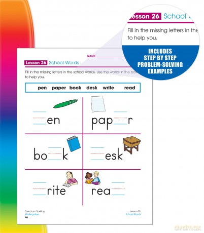 Spectrum Spelling, Kindergarten - Spectrum [KSIĄŻKA]