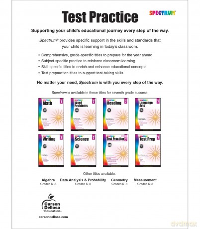 Spectrum Test Practice, Grade 7: Reproducible - Spectrum [KSIĄŻKA]