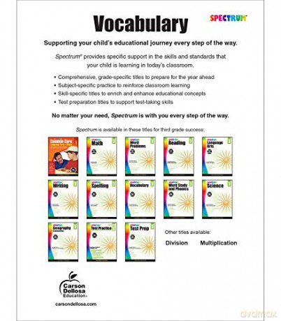 Spectrum Vocabulary, Grade 3: Volume 86 - Spectrum [KSIĄŻKA]