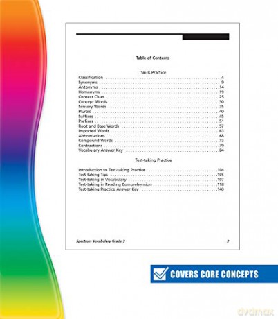 Spectrum Vocabulary, Grade 3: Volume 86 - Spectrum [KSIĄŻKA]