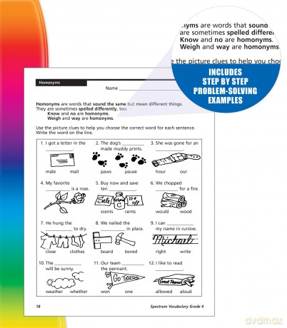Spectrum Vocabulary, Grade 4 - Spectrum [KSIĄŻKA]
