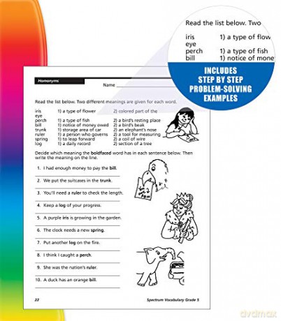 Spectrum Vocabulary, Grade 5 - Spectrum [KSIĄŻKA]